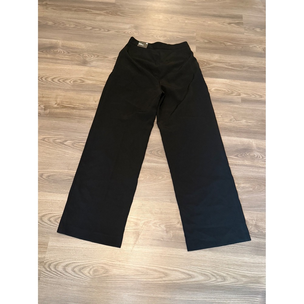 Express Black Wide Leg Super High Rise Pleated Dress Pants size 4 NWT - Picture 6 of 8